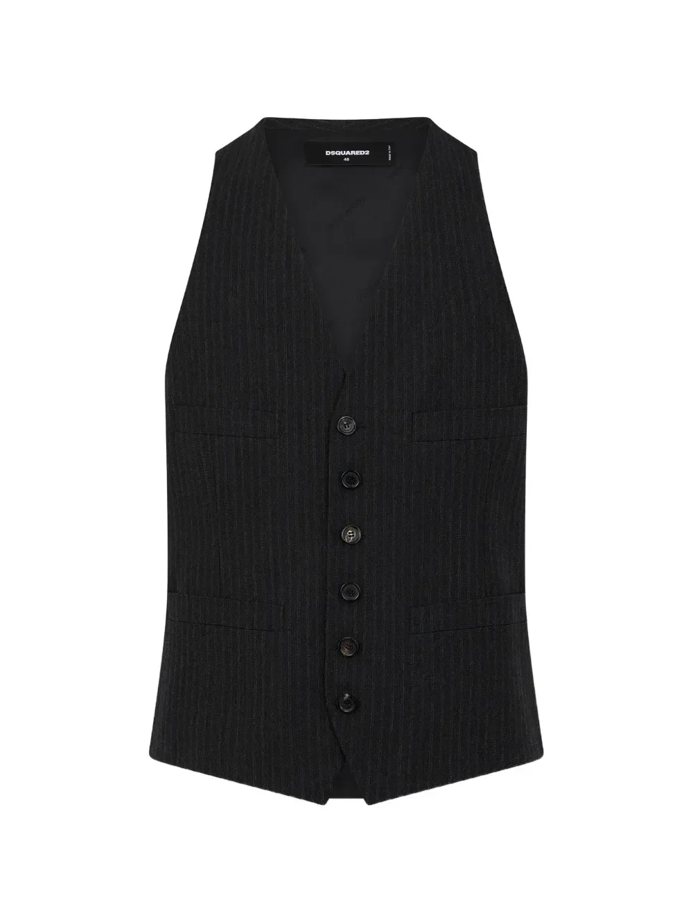 Топ в тонкую полоску Dsquared2, черный