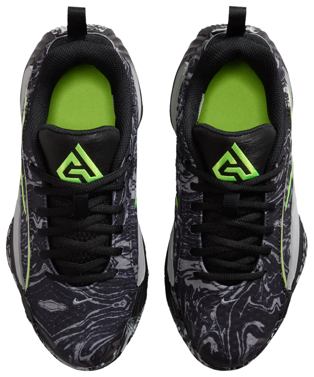 Детские кроссовки для мальчиков с высоким отскоком Giannis Immortality 5 Nike, Black Volt Light Smoke Grey — фото 4