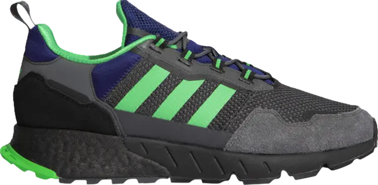 

Кроссовки Adidas ZX 1K Boost 'Grey Screaming Green', серый