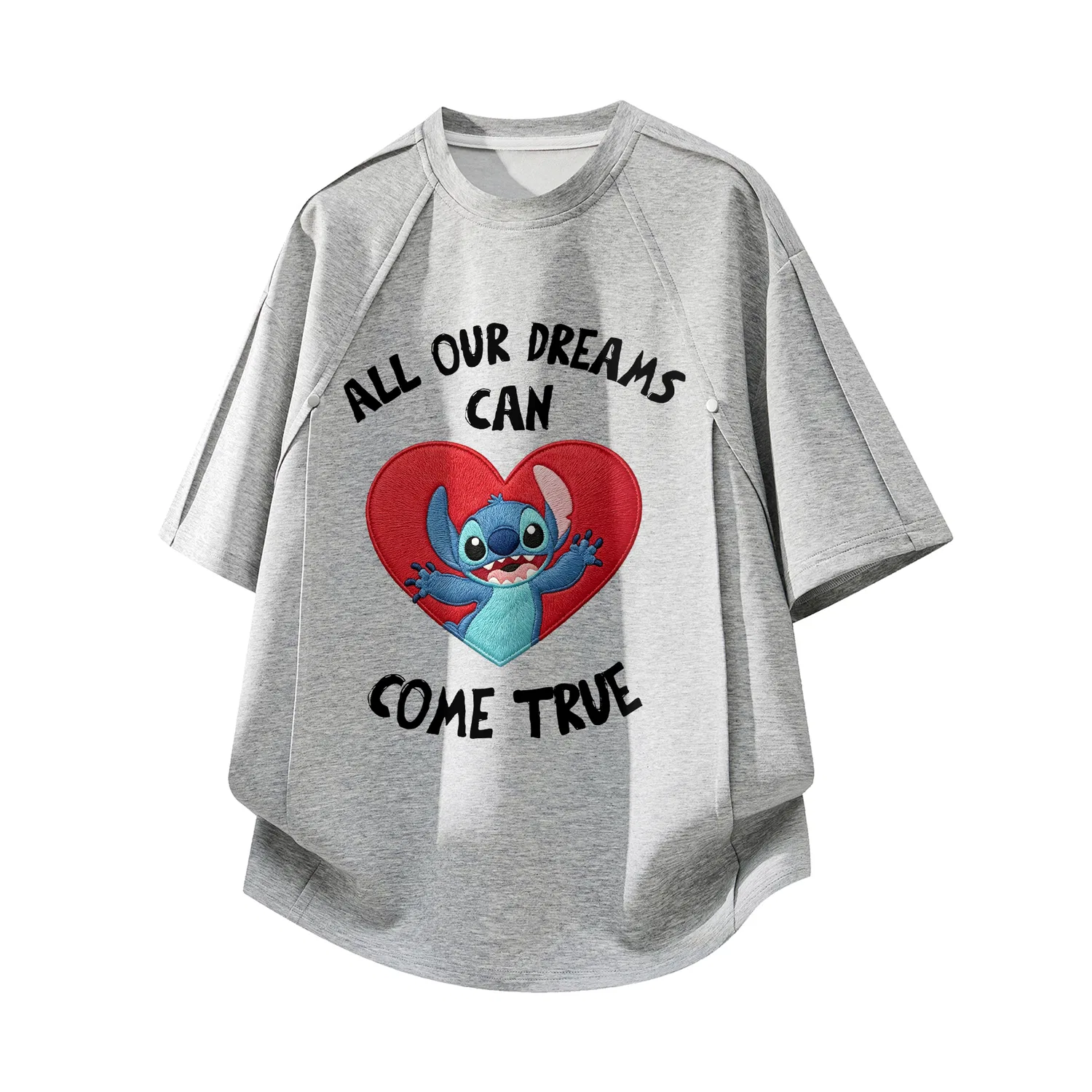 Детская футболка с принтом Disney, Unisex Crew Neck Moderate Other, Disney, Gray