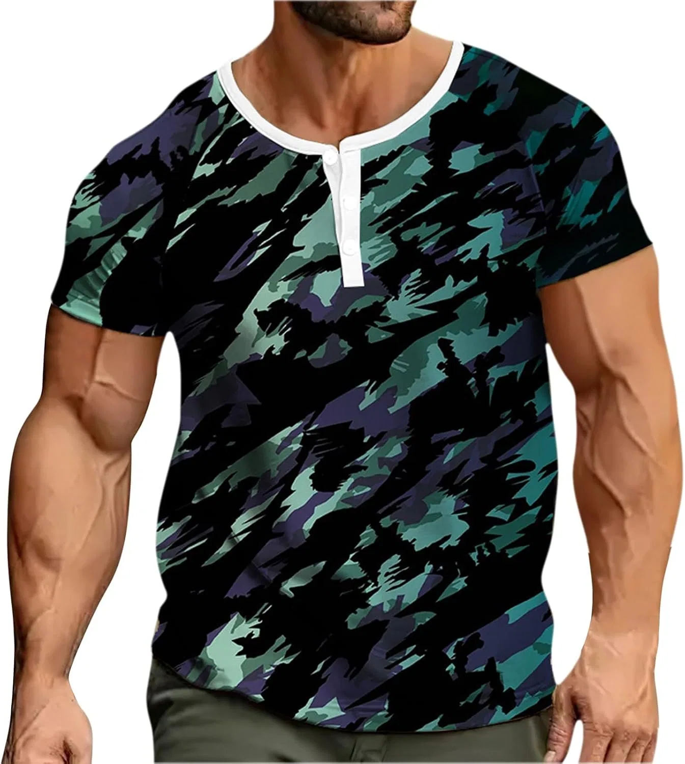 Мужская камуфляжная футболка-поло Muscle T-Shirt, B