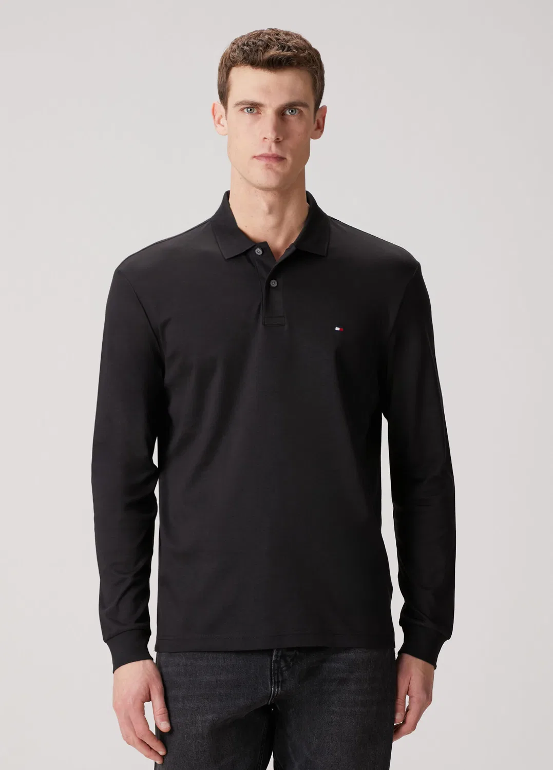 Поло Tommy Hilfiger Regular Fit, черный