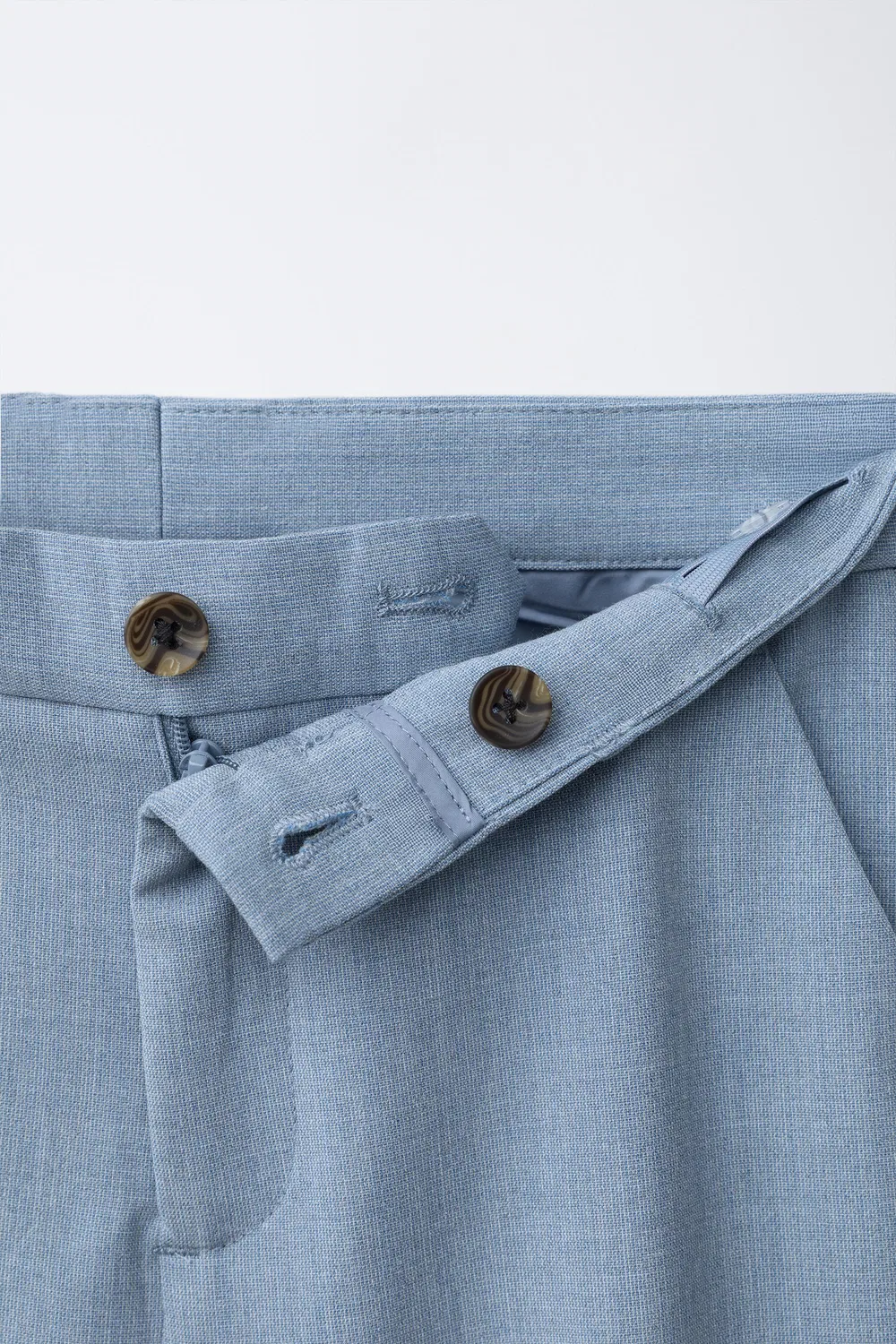 БРЮКИ КОСТЮМА ZARA, Pastel Blue — фото 3