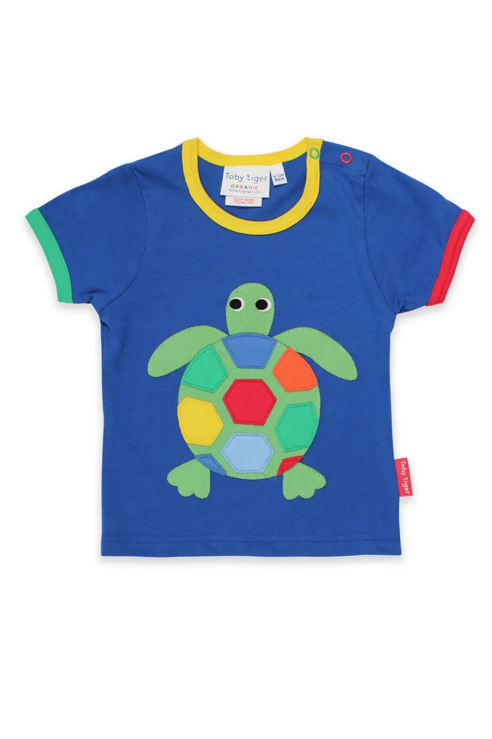 Детская футболка с аппликацией Turtle с коротким рукавом Toby Tiger, Multi