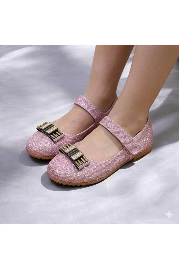Детские балетки для девочек кожаные Candaşlar, Pink