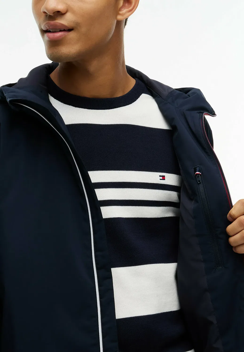 Легкая стеганая куртка с капюшоном - легкая куртка Tommy Hilfiger, Navy Blue — фото 4