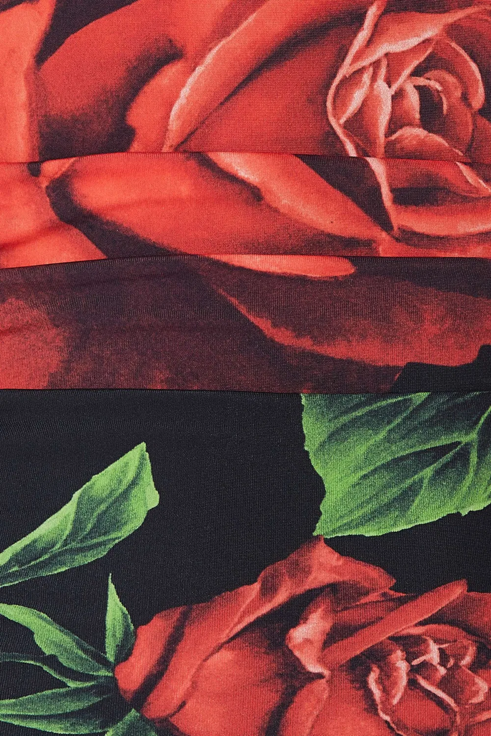 Купальник слитный с принтом роз с завязками на шее Dolce & Gabbana — фото 4