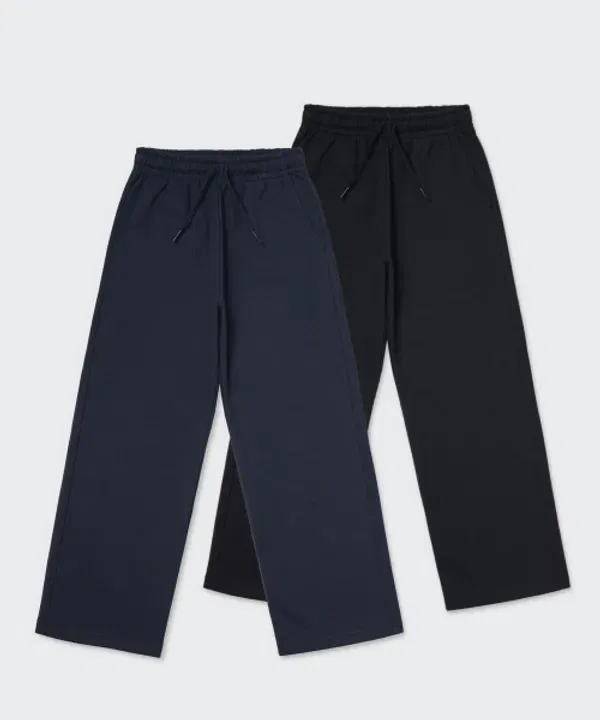 Тренировочные штаны 2-pack, Lounge Sweat Pants, Musinsa Standard Kids, черный/темно-синий