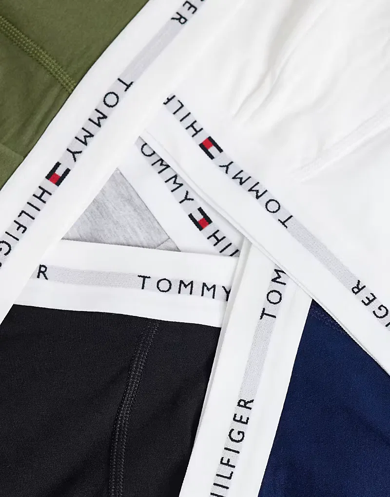 Трусы Signature Cotton 5 шт Tommy Hilfiger, хаки/белый/темно-синий/серый/черный — фото 3