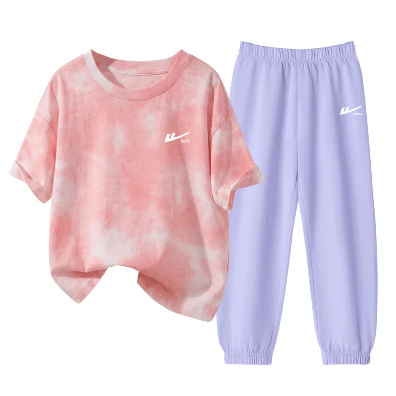 Детский спортивный комплект с круглым вырезом, тонкий стрейч, Retro Sport WARRIOR, Pink H Silicone