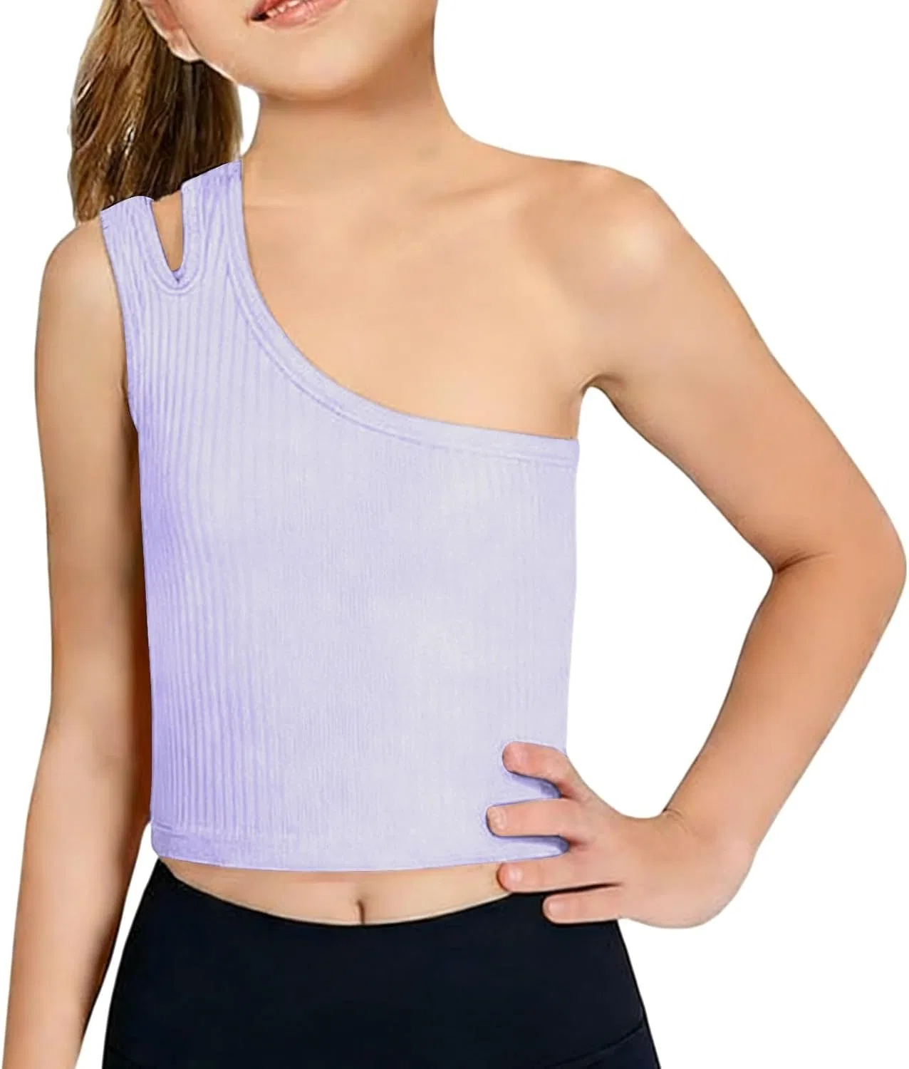 Детский топ на одно плечо, без рукавов, Active, Light Violet