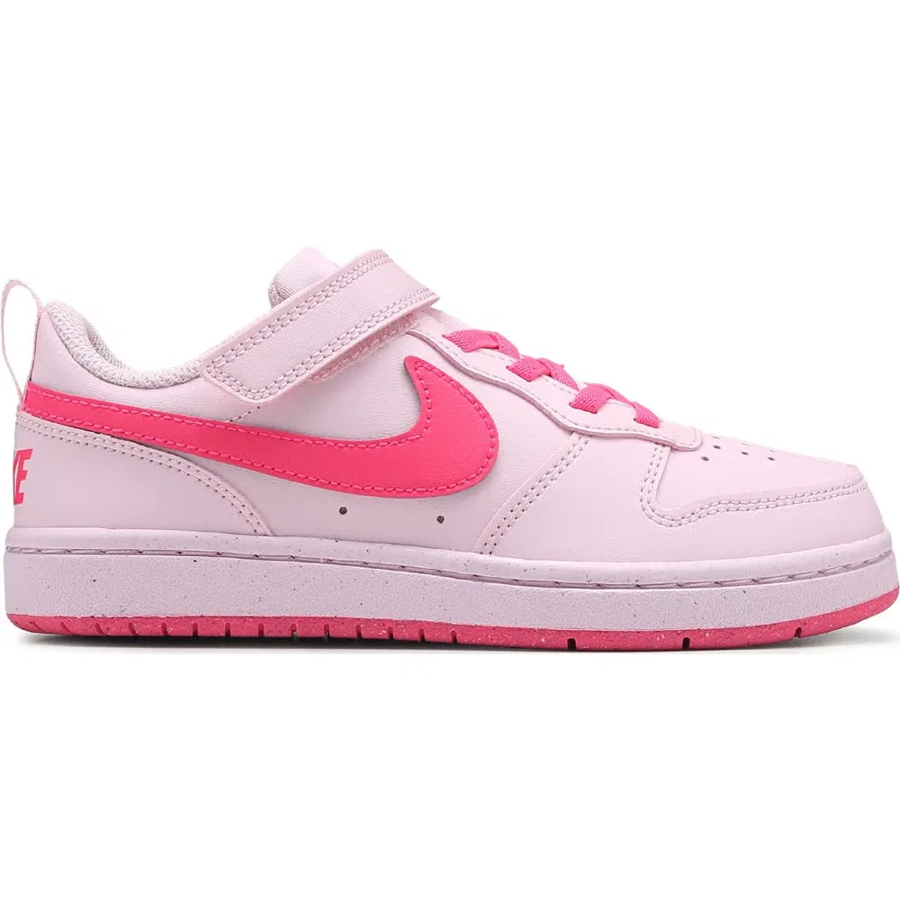 Детские низкие кроссовки Court Borough Recraft Nike, Pink/Pink — фото 2