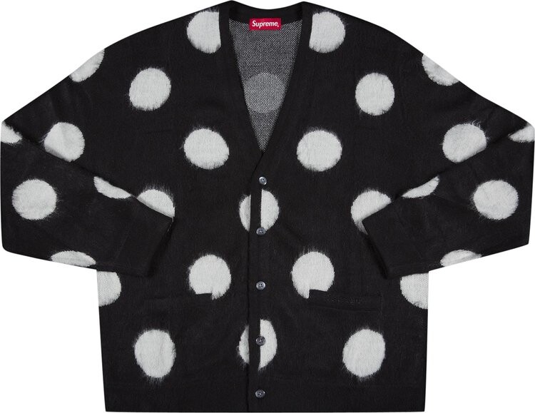 

Кардиган Supreme Brushed Polka Dot Cardigan 'Black', черный