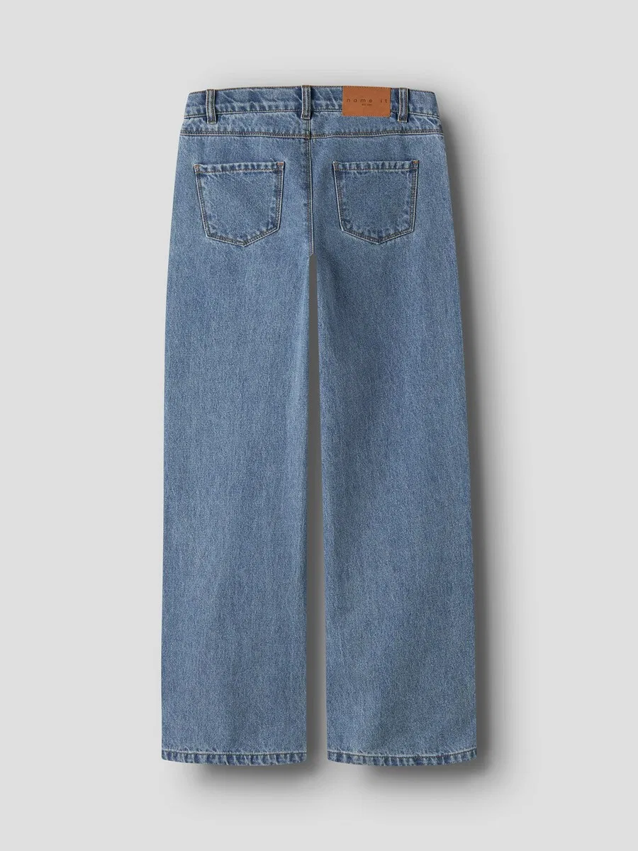 Джинсы NAME IT Wide leg Jeans 'NKFROSE' синего цвета — фото 2