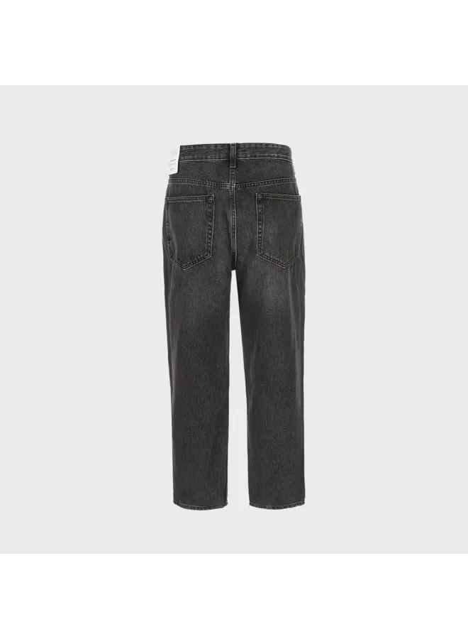 Джинсы классические универсальные Zara, серо-черный — фото 3