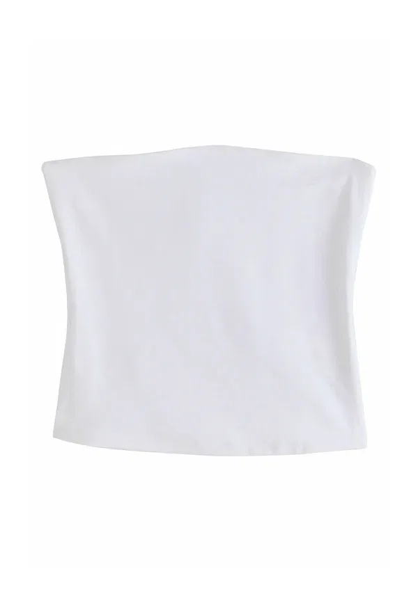 Топ облегающий Regular fit - soft touch slinky sleeveless bandeau top Next, белый — фото 4