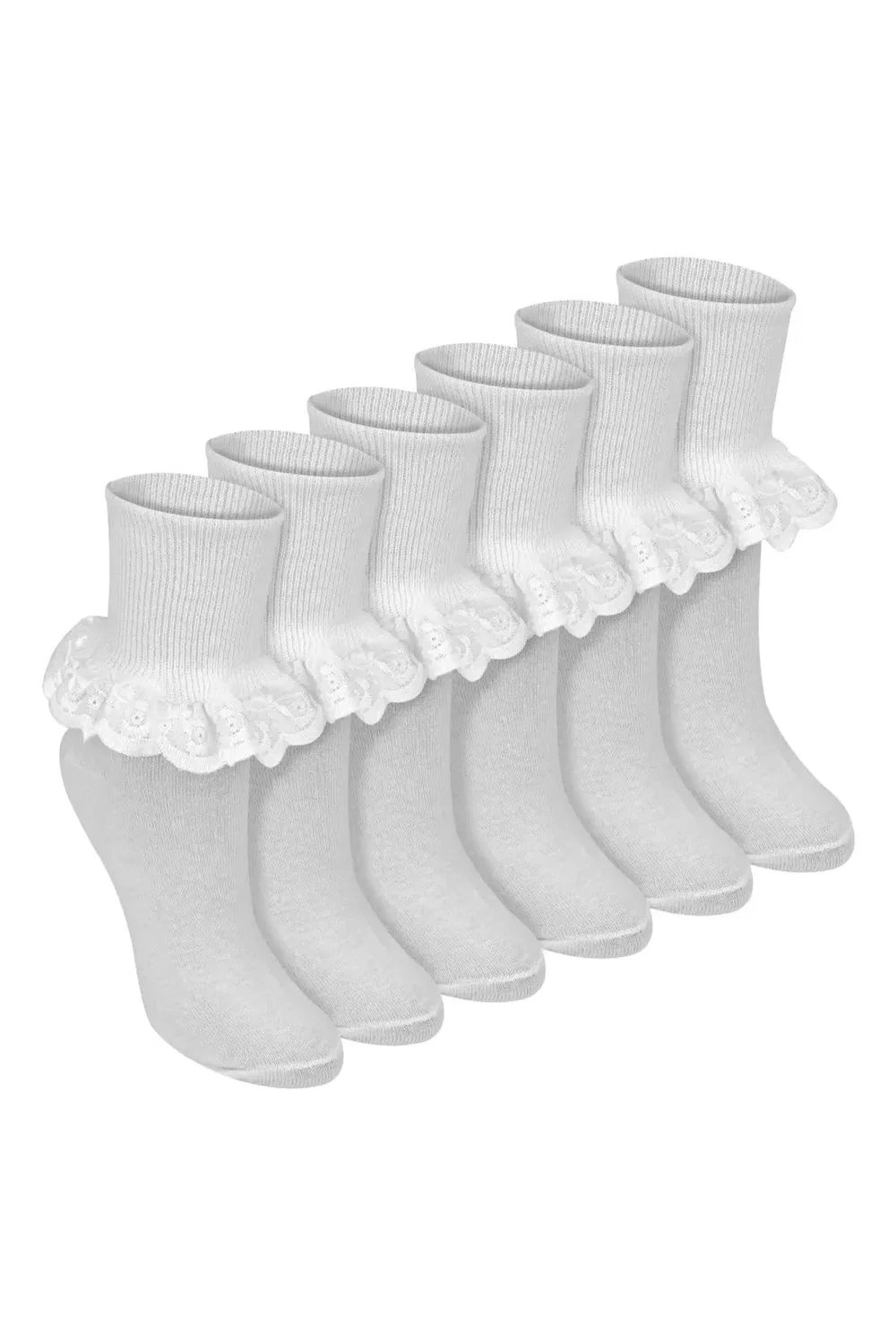 Детские носки с кружевной отделкой Sock Snob, White