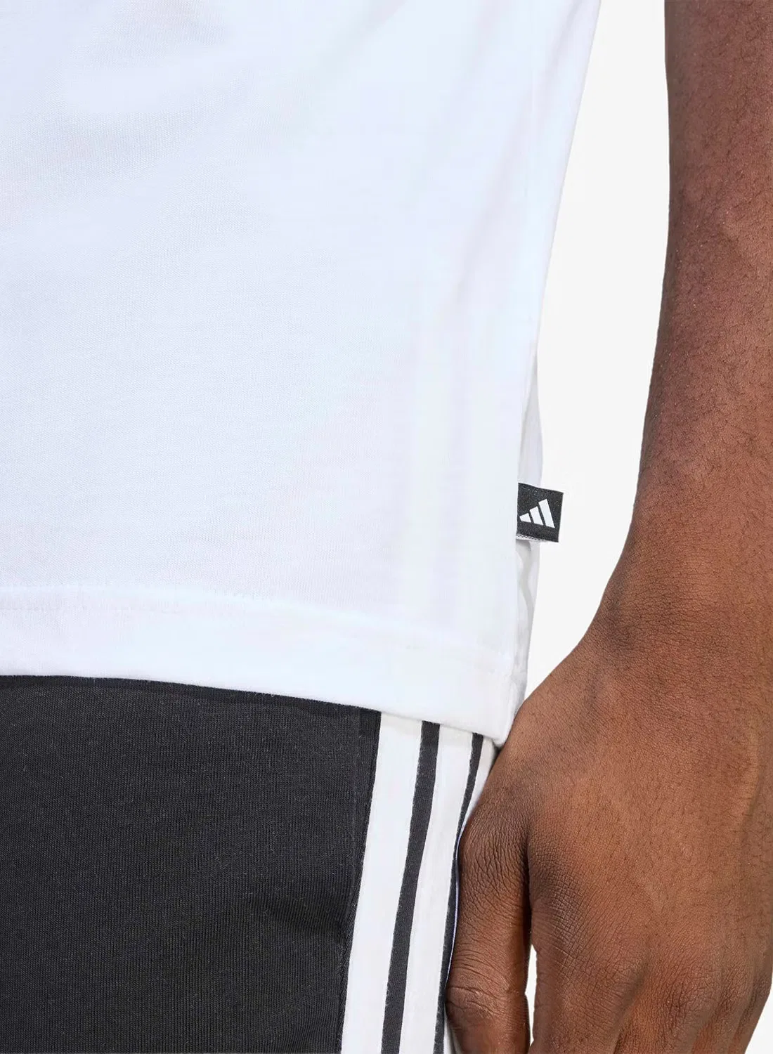 Футболка с принтом Camo Modern Logo Adidas, белый — фото 4