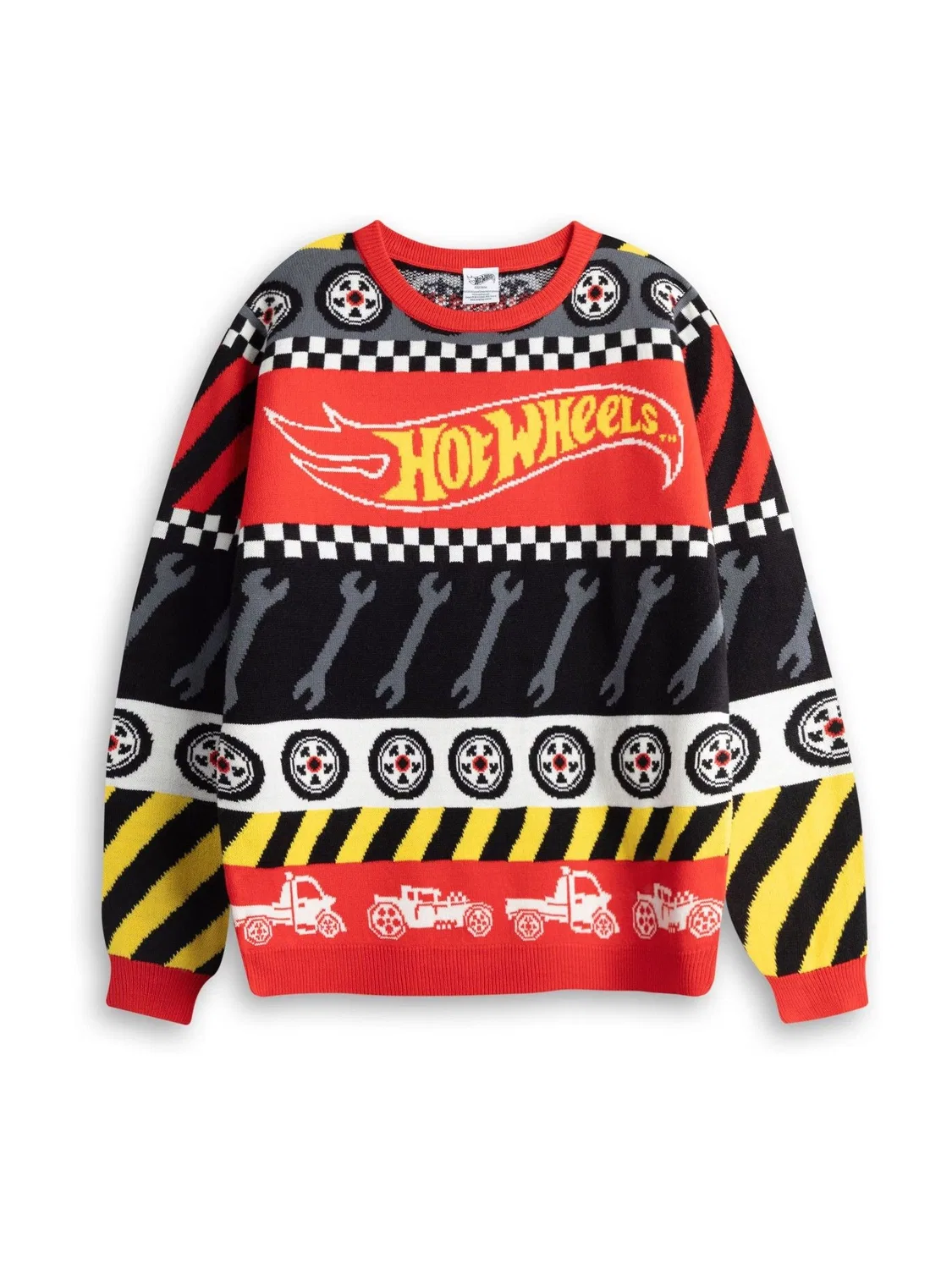Свитер с рождественским принтом Hot Wheels Tyre & Spanner Fairisle Vanilla Underground, красный