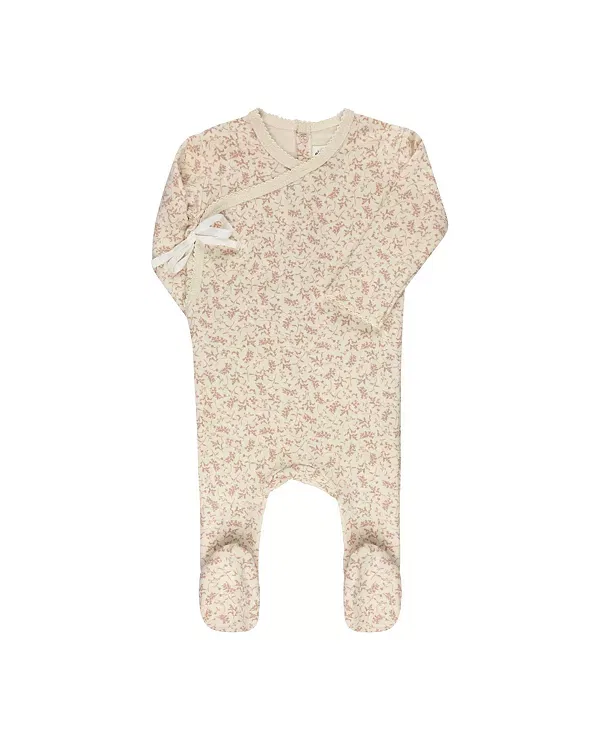 Детский комбинезон для новорожденных с длинным рукавом Vine Collection Ely'S & Co., Ivory Pink