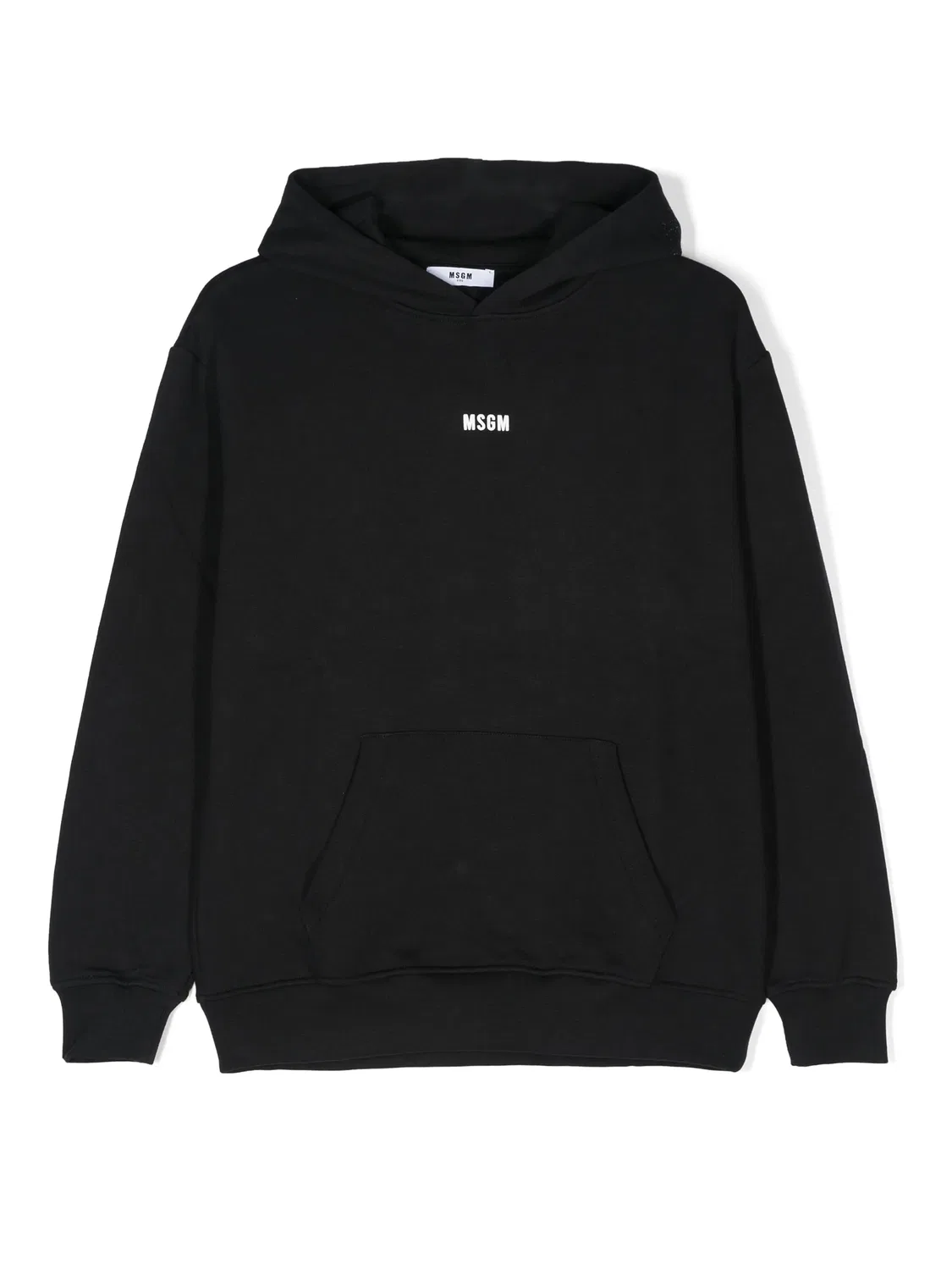 Худи с логотипом из хлопка MSGM, черный