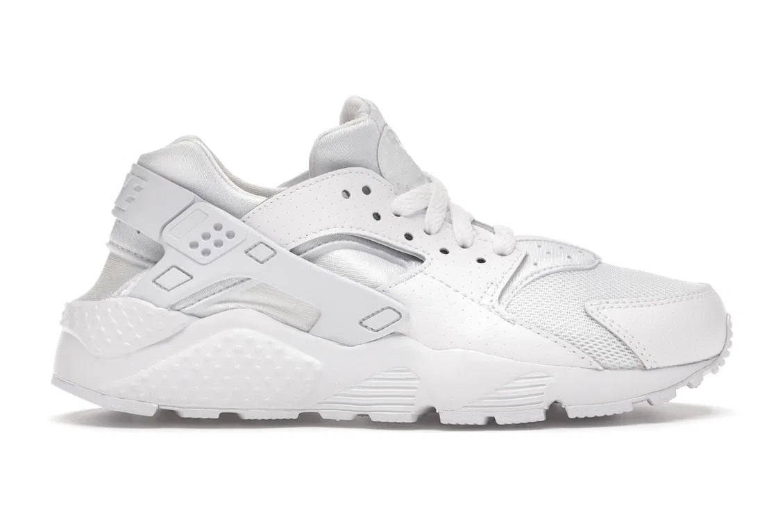 Детские кроссовки Lifestyle с неопреновым верхом Nike Air Huarache Run, White/White-Pure Platinum