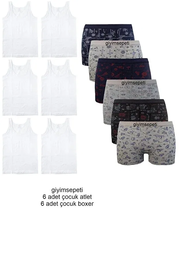 Детский комплект майки и шорт для мальчиков хлопковый Giyimsepeti, White