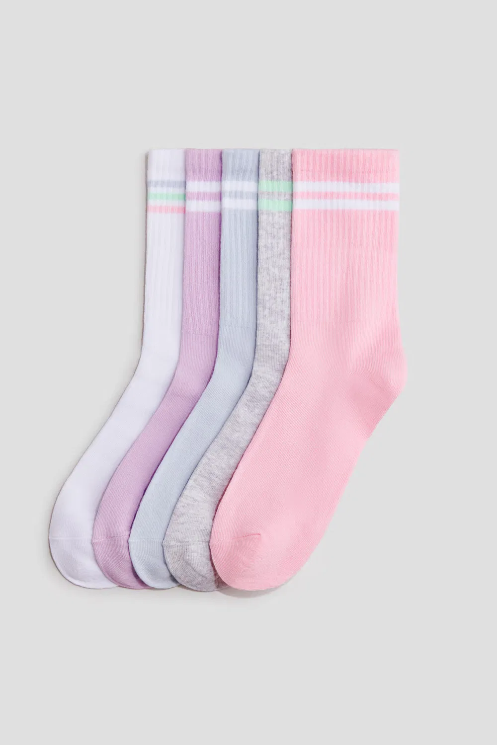 Набор из 5 пар носков H&M, Rosa/Lila/Blassblau