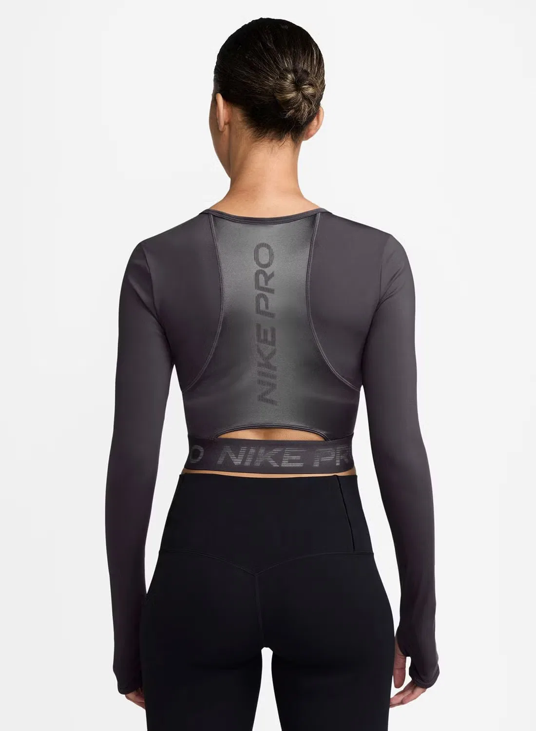 Футболка с принтом Dri-Fit gg shine Nike, серая — фото 2
