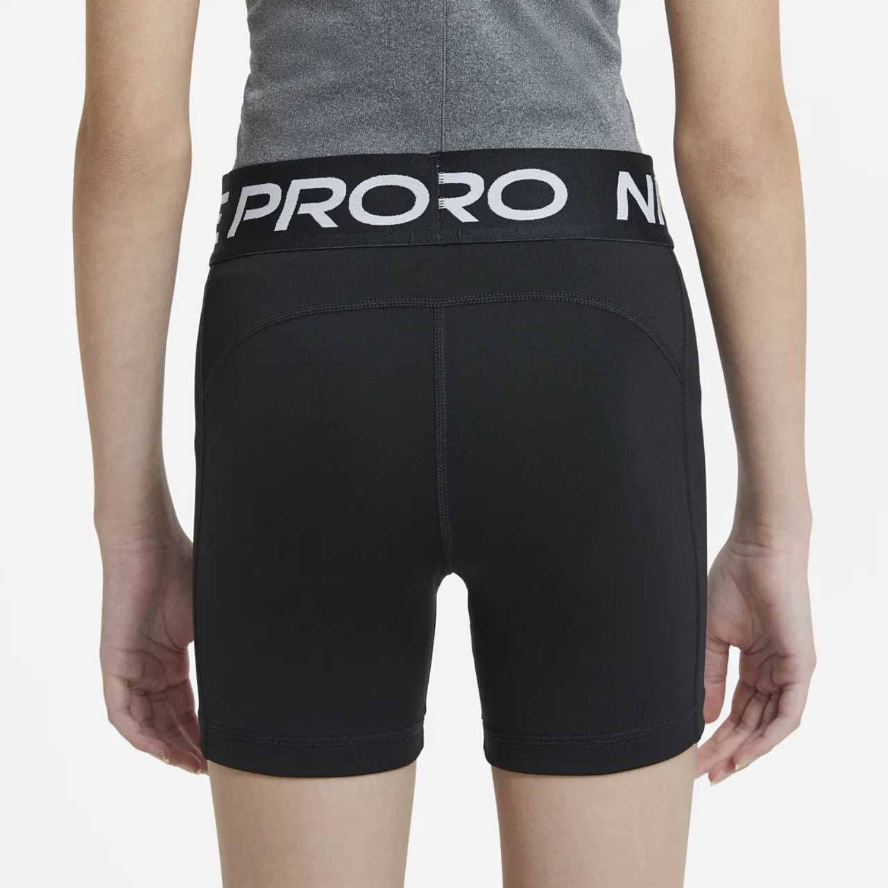 Компрессионные шорты для девочек Nike Pro 3", черный/белый — фото 2