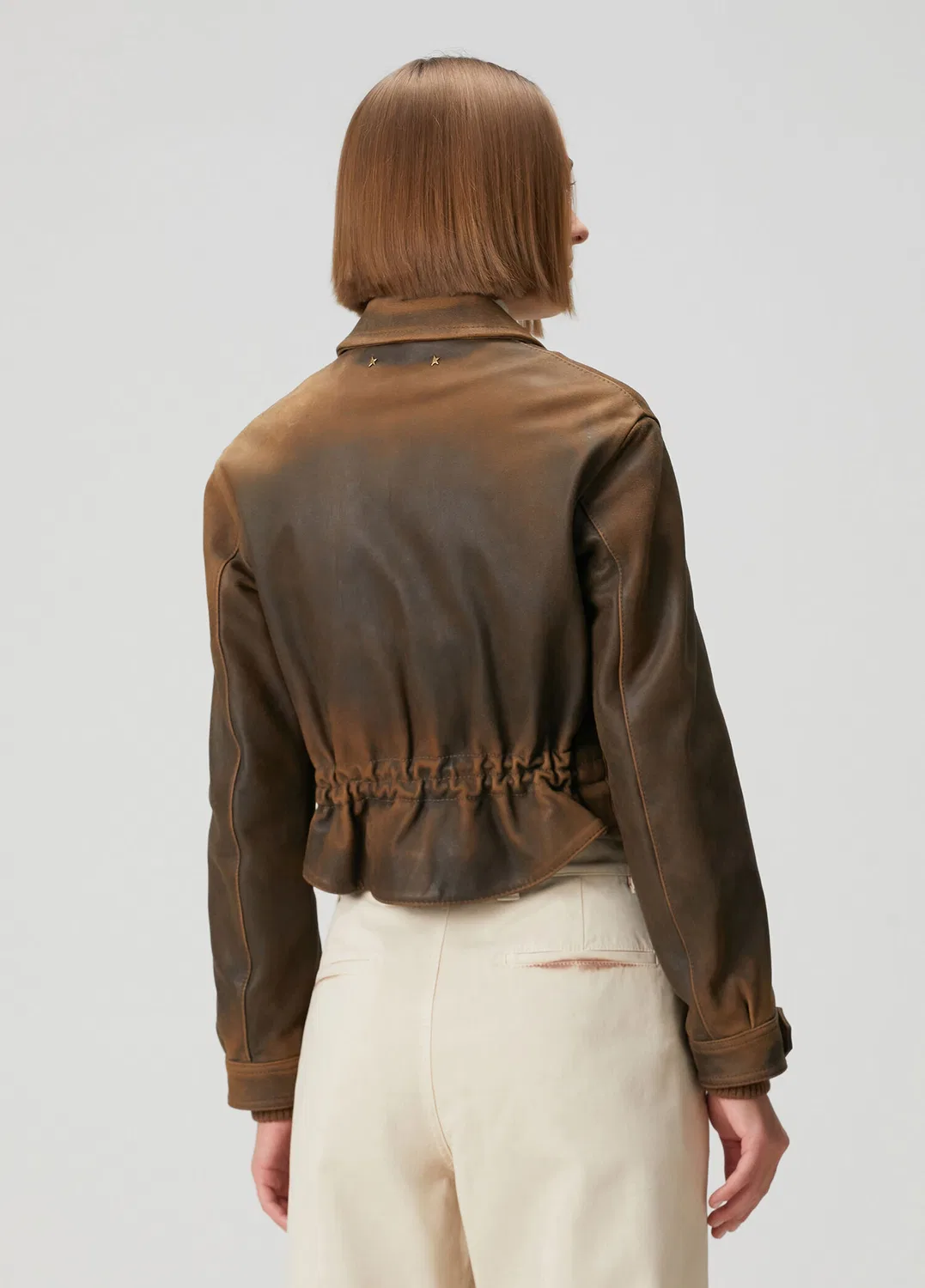 Куртка косуха Golden Goose, dark brown — фото 4