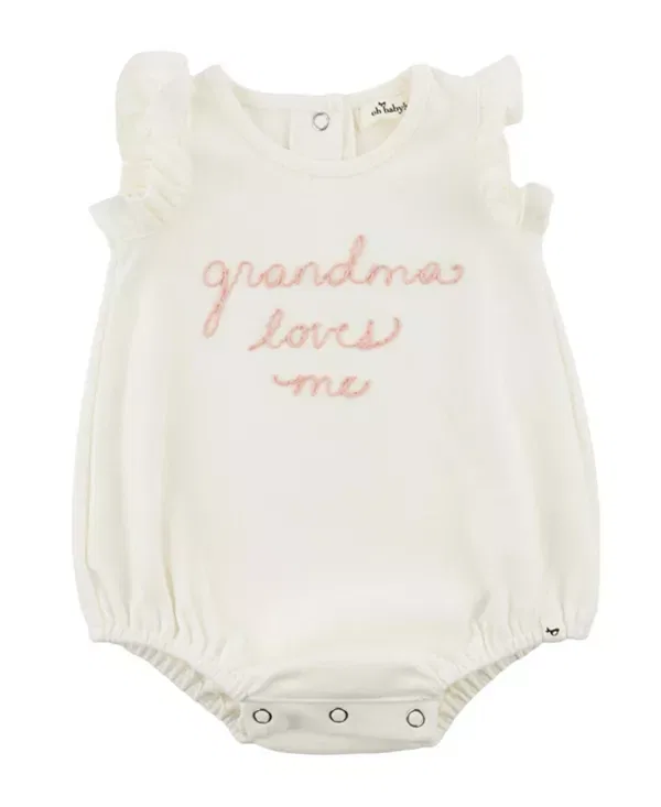 Детский боди-комбинезон без рукавов Grandma Loves Me Oh Baby!, Oyster
