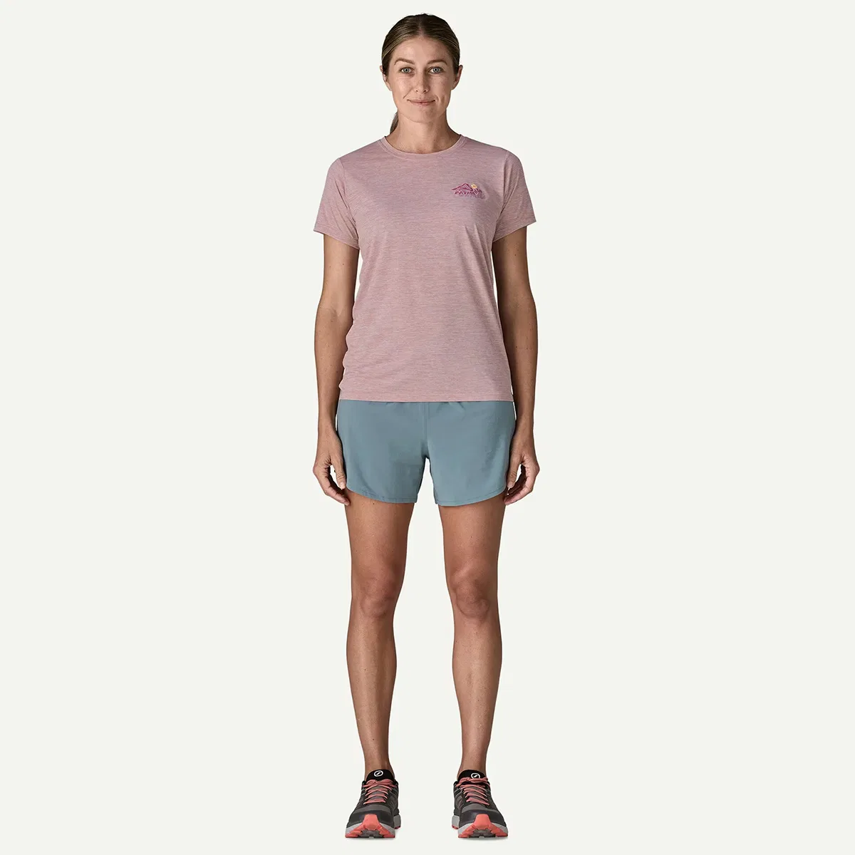 Женская футболка с коротким рукавом Capilene Cool Trailcheck Daily Shirt Patagonia, Quiet Violet — фото 2