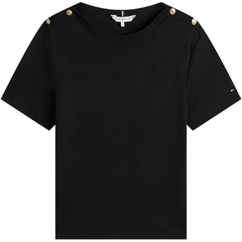 Футболка с круглым вырезом, Tommy Hilfiger, Black