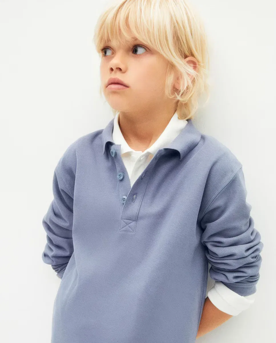 Детское поло для мальчиков Polo básico Sfera, Azul