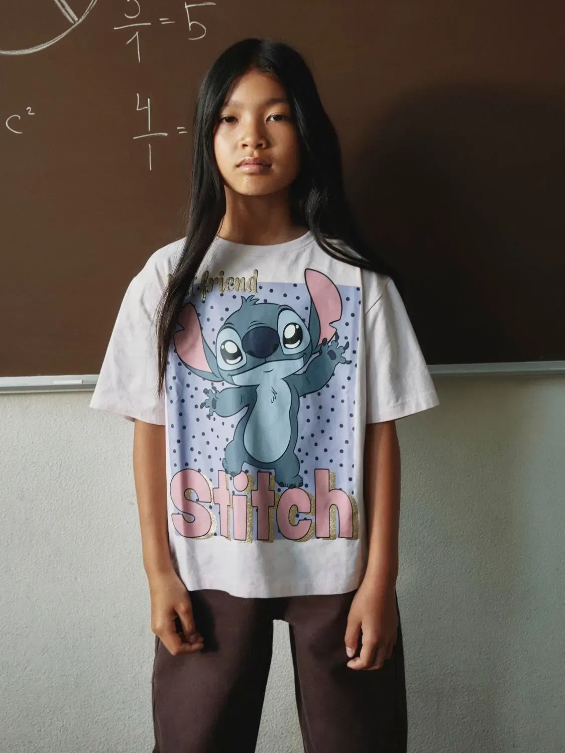 Футболка с принтом Stitch Disney Name It, розовый — фото 3