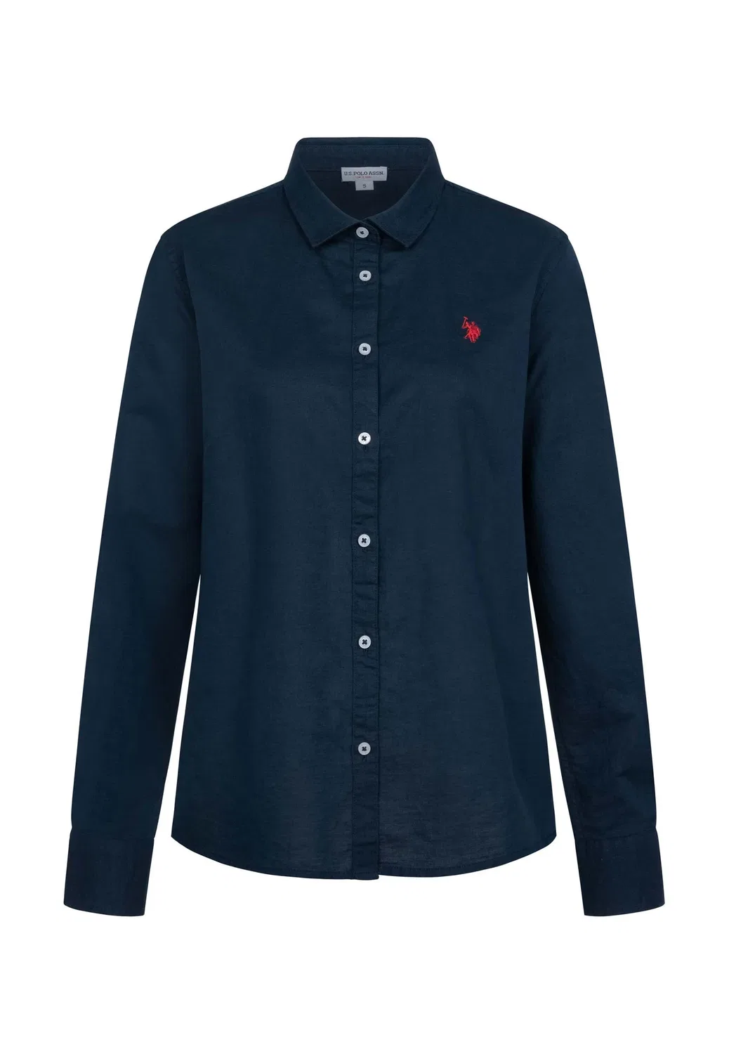 Женская льняная рубашка P045 U.S. Polo Assn., Navy — фото 4