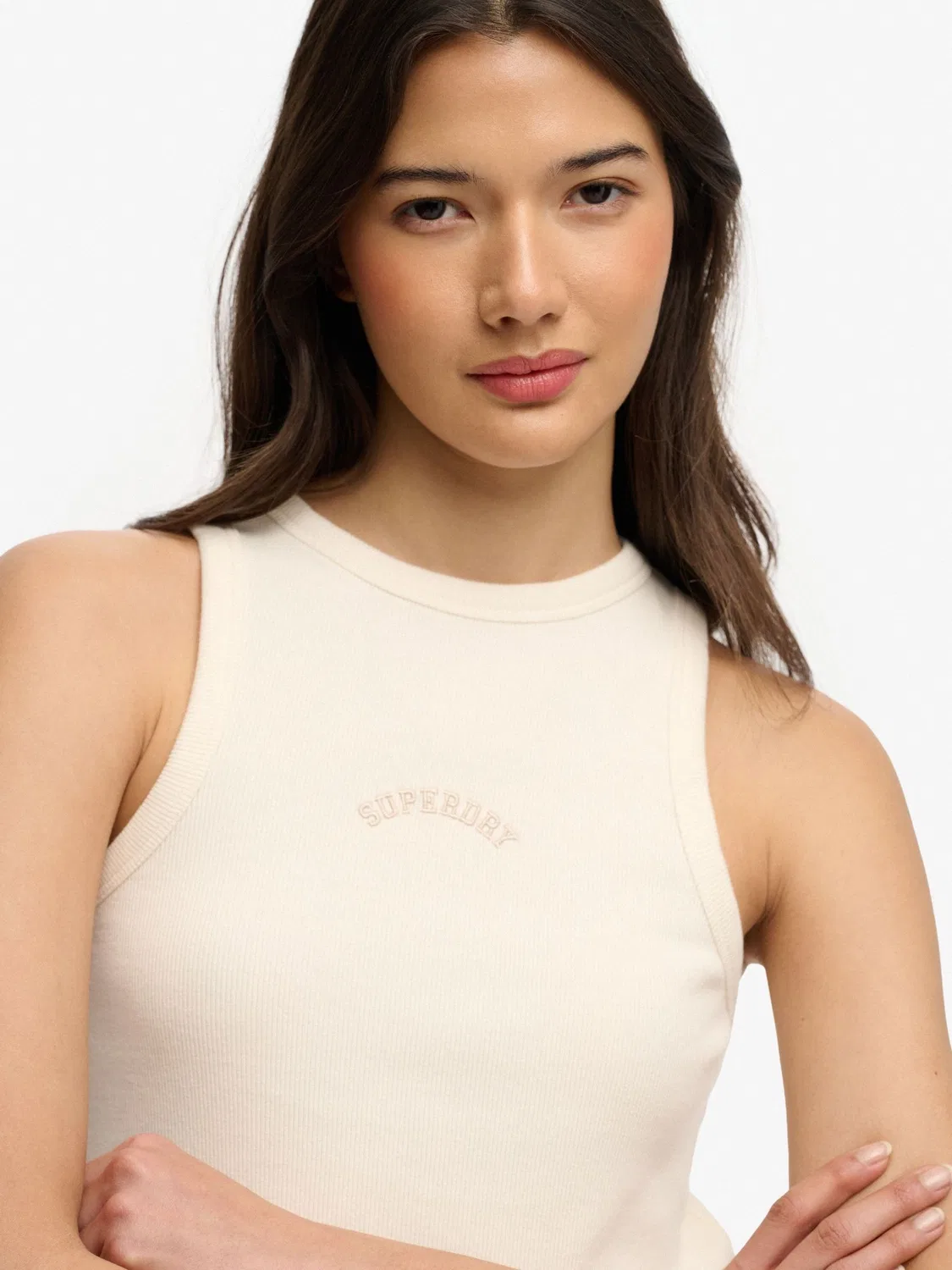 Майка-борцовка Essential Logo Racer Vest Superdry, кремовый