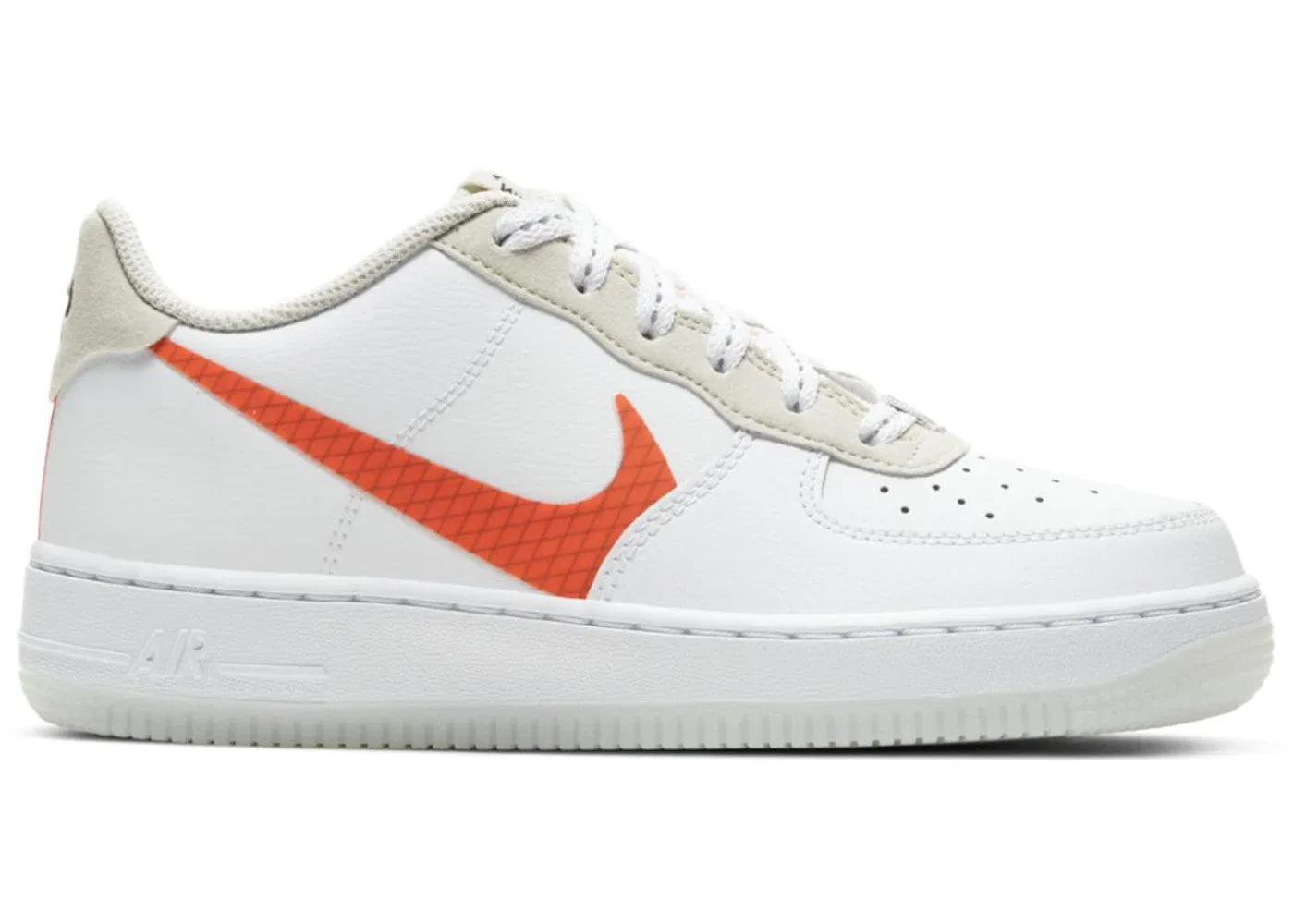Детские кроссовки Lifestyle Nike Air Force 1, White/Summit White/Black/Total Orange