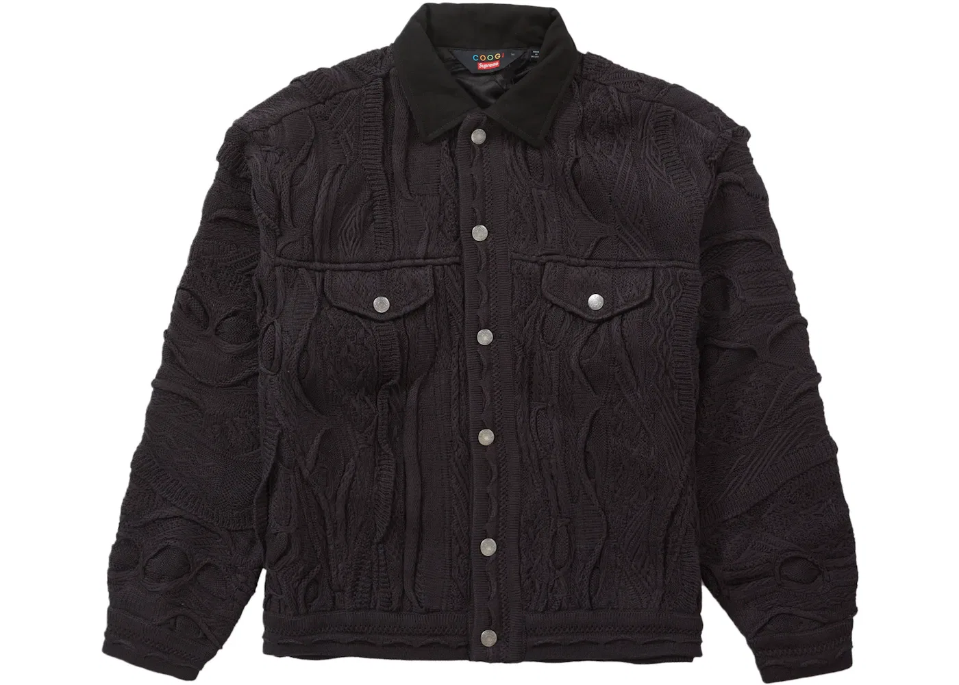 Мужская куртка с принтом Supreme Coogi Trucker Jacket Black