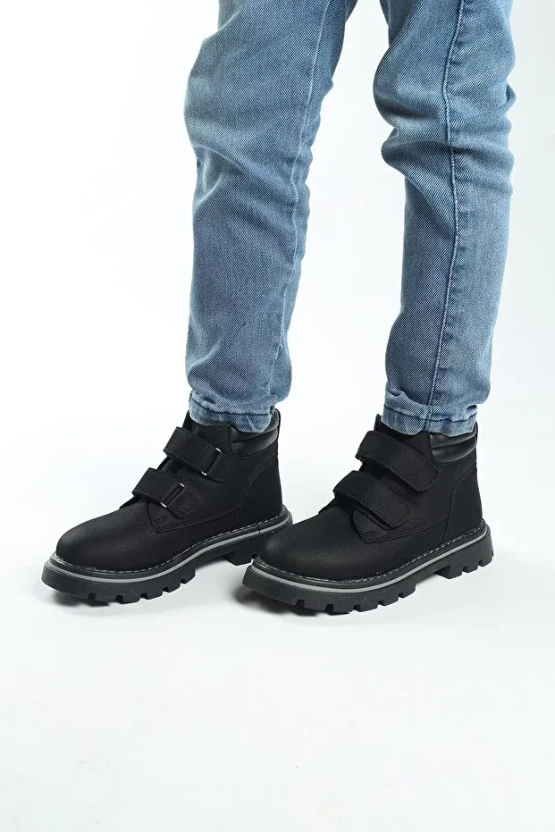 Детские ботинки для мальчиков водонепроницаемые Moda Lime, Black — фото 3
