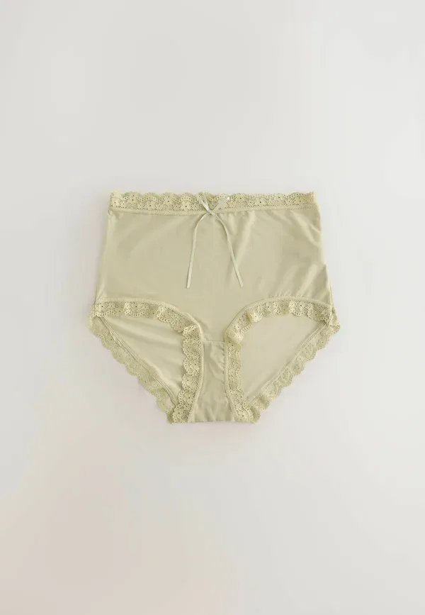 Трусы с принтом Animal print Full brief fit - knickers 3 pack, Next, Cream Green Tulip, зеленый — фото 4