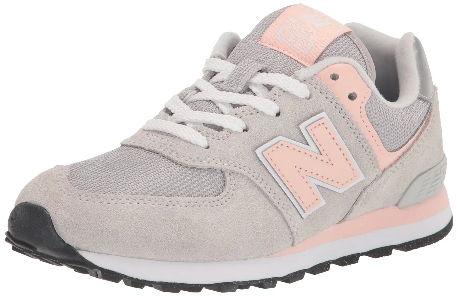 Детские кроссовки для девочек с замшевым верхом New Balance 574 Core, Grigio