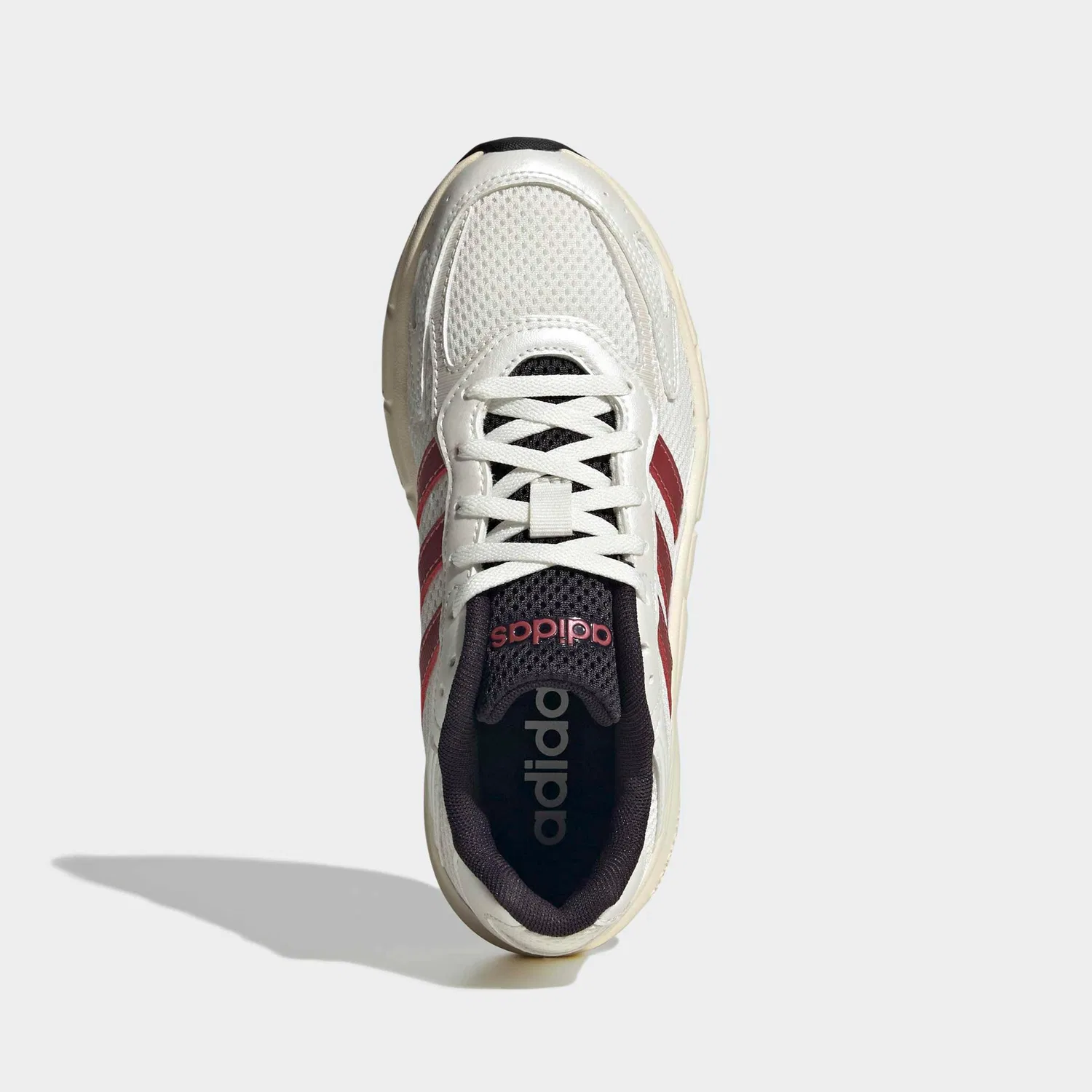 Детские кроссовки с Cloudfoam-амортизацией Adidas Sportswear, Core White/Ruby Metallic/Zero Metallic — фото 4