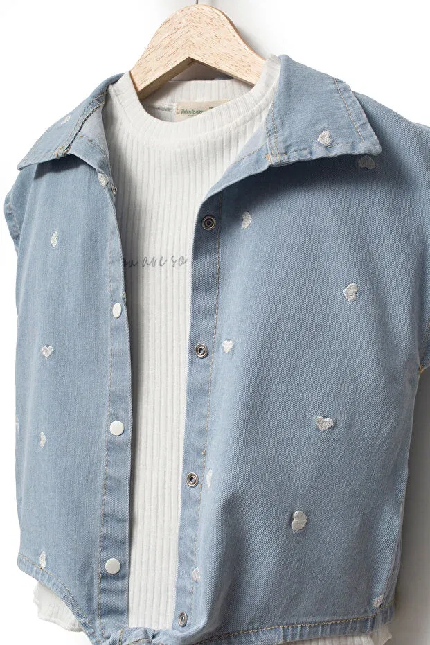 Детский комплект для девочек с принтом Basics Jikko Baby, Blue — фото 3