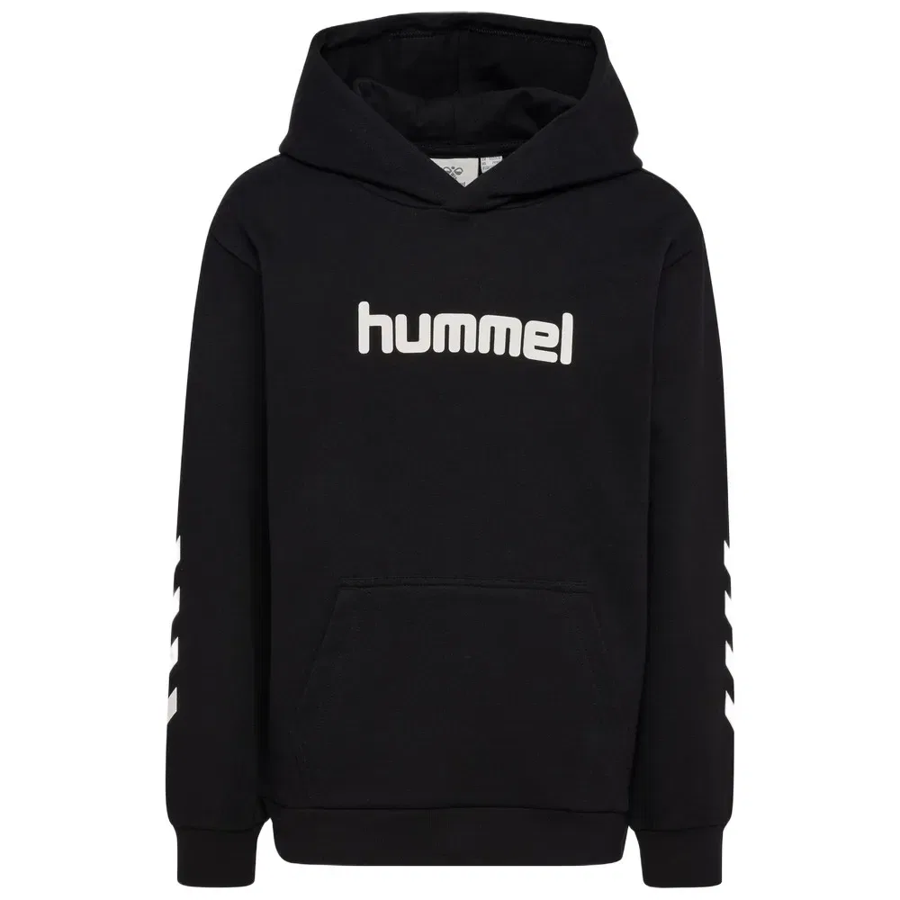 Детское худи для девочек с принтом Regular Logo Hummel, Black