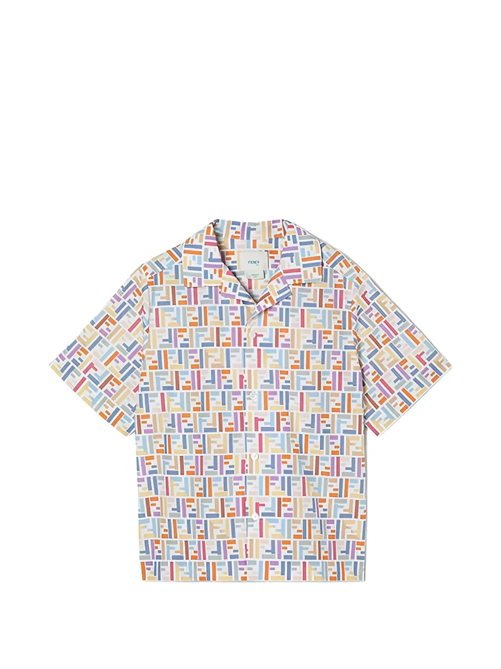 Рубашка с монограммой FF FENDI KIDS, белый