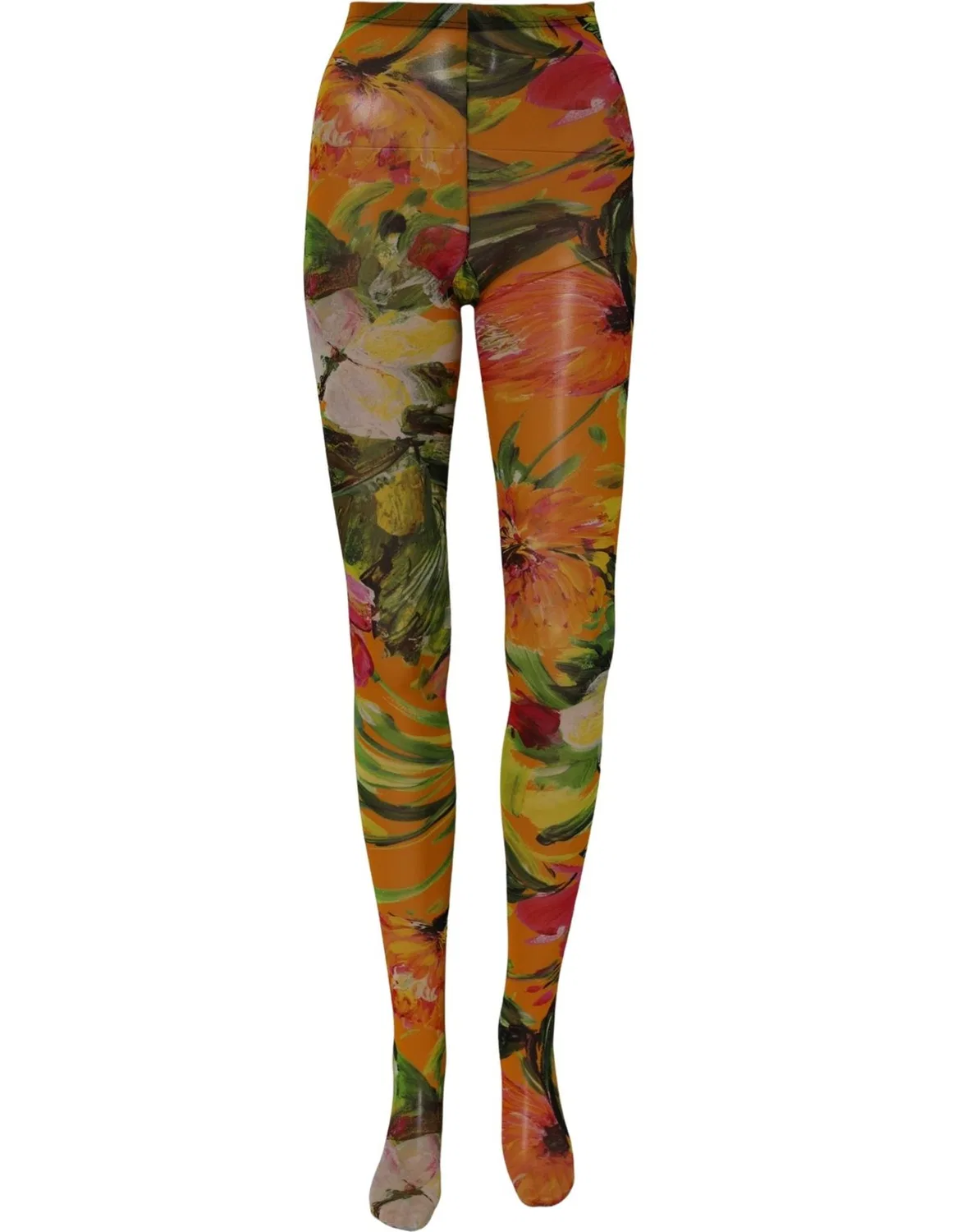 Женские колготки с цветочным принтом Pantyhose Stockings Dolce & Gabbana, Multicolor — фото 2
