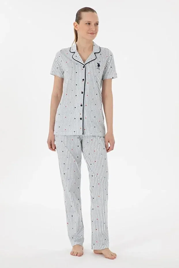 Женская пижама с коротким рукавом U.S. Polo Assn., Navy Blue