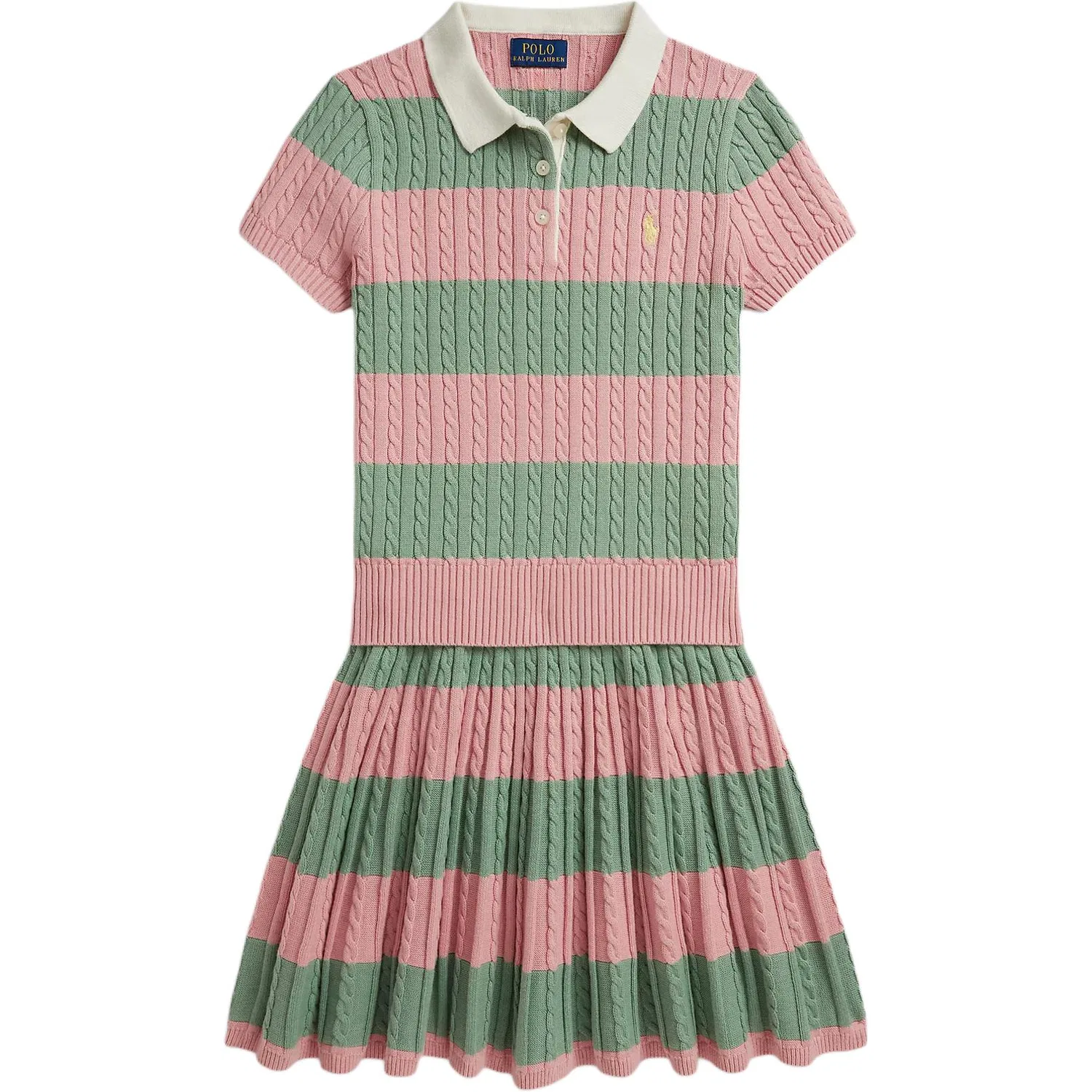 Детский комплект для девочек с поло и юбкой Polo Ralph Lauren, Adirondack Rose Multicolor